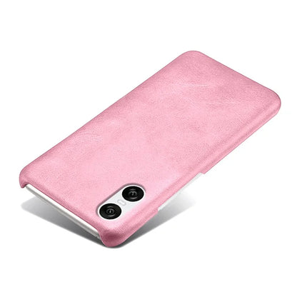 For Sony Xperia 10 VI Case Anti-Scratch Leather + PC Phone Cover Calf Texture