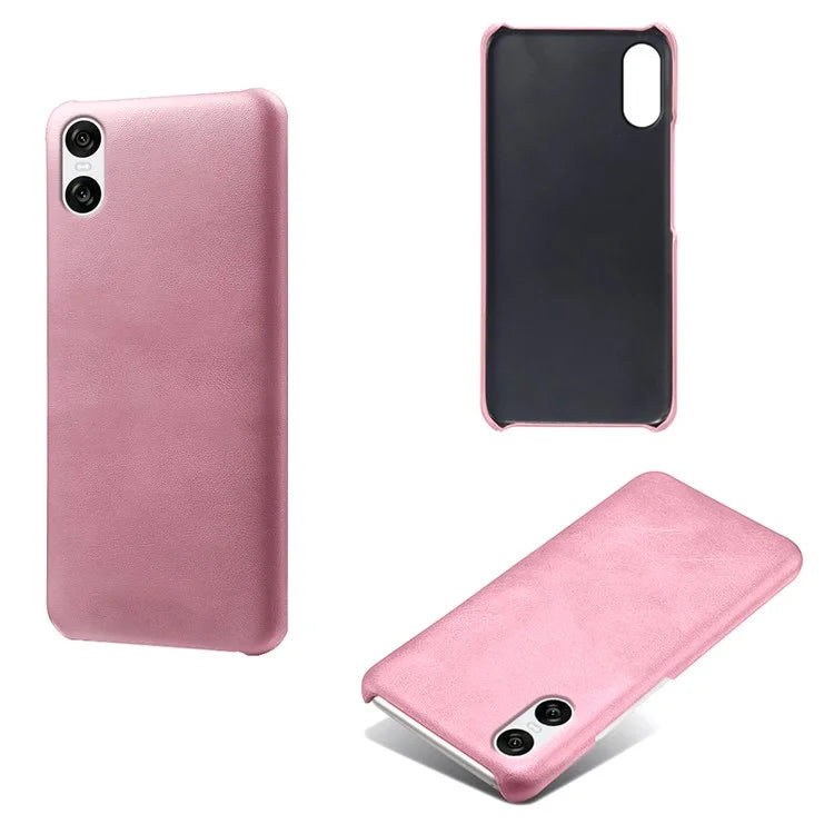 For Sony Xperia 10 VI Case Anti-Scratch Leather + PC Phone Cover Calf Texture