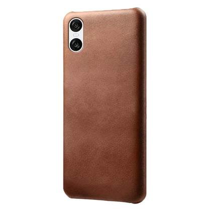 For Sony Xperia 10 VI Case Anti-Scratch Leather + PC Phone Cover Calf Texture