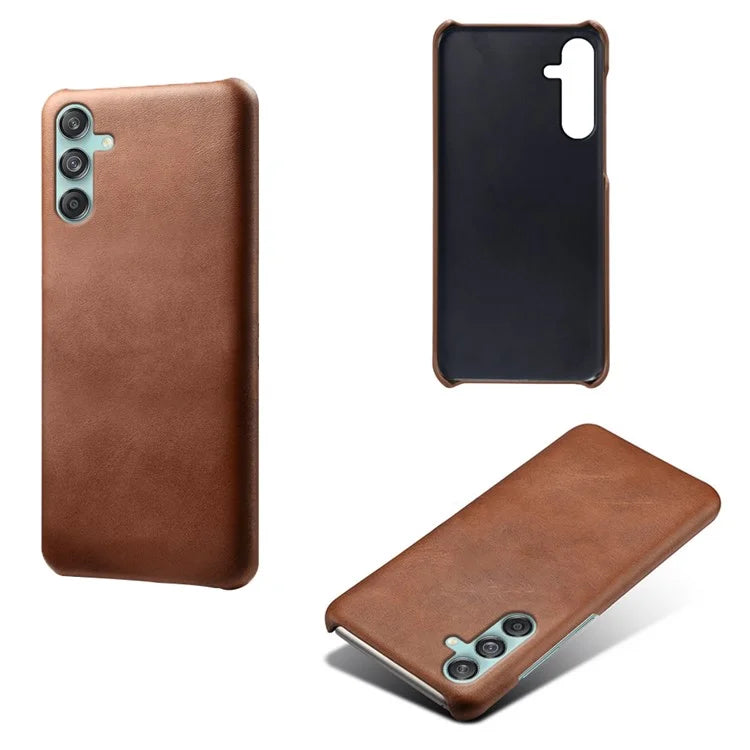 For Samsung Galaxy M55 5G / C55 5G / F55 5G Case PU Leather + Hard PC Phone Cover Calf Texture