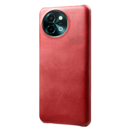 For vivo Y38 5G Cases Calf Texture Leather Hard PC Phone Cover
