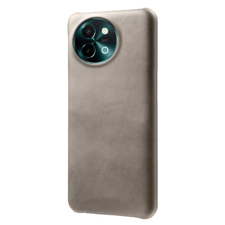 For vivo Y38 5G Cases Calf Texture Leather Hard PC Phone Cover