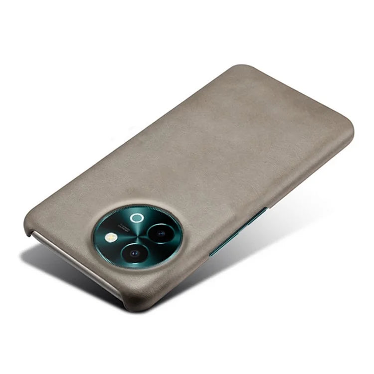 For vivo Y38 5G Cases Calf Texture Leather Hard PC Phone Cover