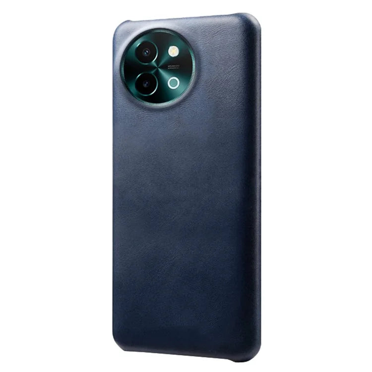 For vivo Y38 5G Cases Calf Texture Leather Hard PC Phone Cover