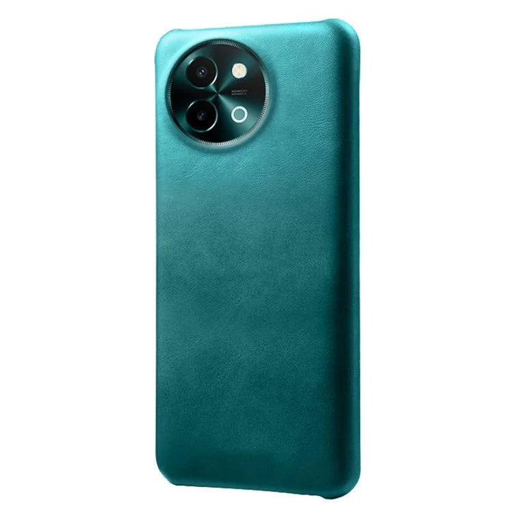 For vivo Y38 5G Cases Calf Texture Leather Hard PC Phone Cover