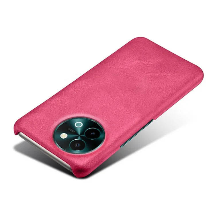 For vivo Y38 5G Cases Calf Texture Leather Hard PC Phone Cover