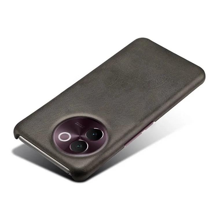 For vivo V30e 5G Case Leather Coated PC Protective Phone Cover Calf Texture