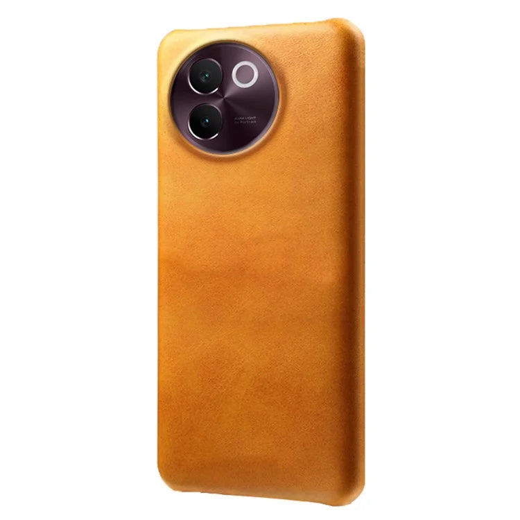 For vivo V30e 5G Case Leather Coated PC Protective Phone Cover Calf Texture