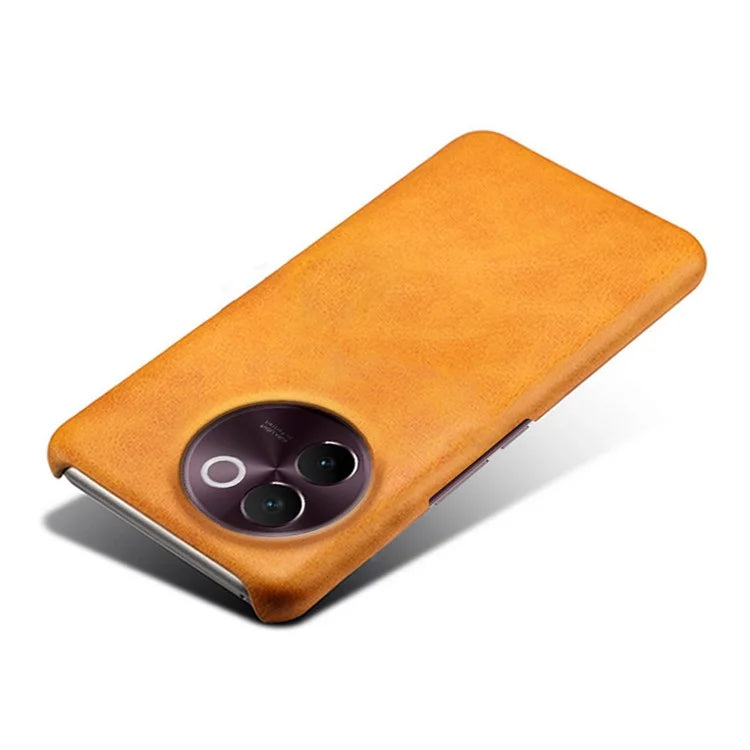 For vivo V30e 5G Case Leather Coated PC Protective Phone Cover Calf Texture