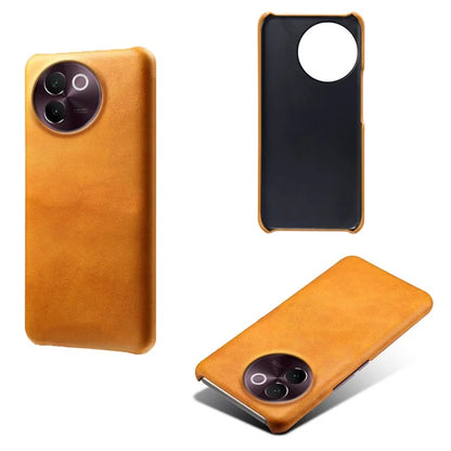 For vivo V30e 5G Case Leather Coated PC Protective Phone Cover Calf Texture