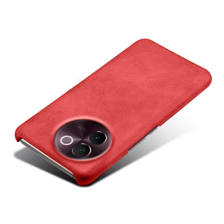 For vivo V30e 5G Case Leather Coated PC Protective Phone Cover Calf Texture