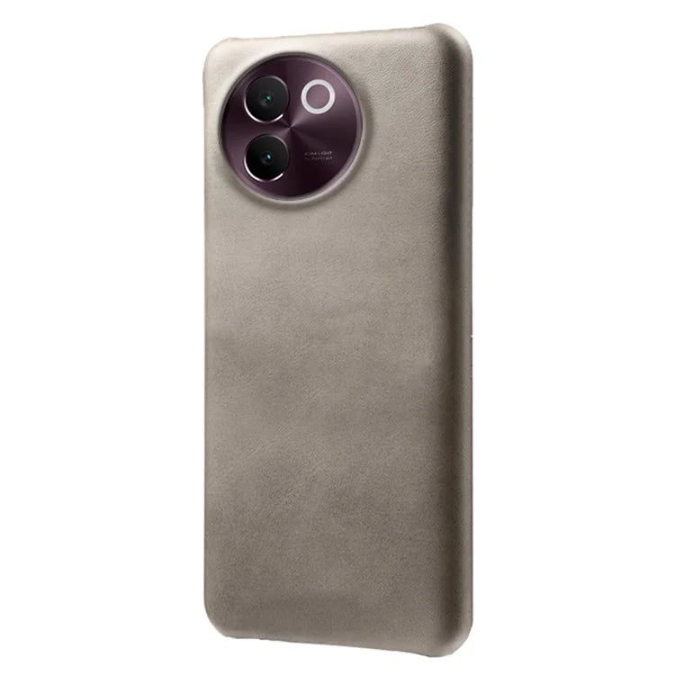 For vivo V30e 5G Case Leather Coated PC Protective Phone Cover Calf Texture