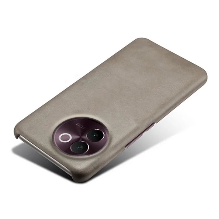 For vivo V30e 5G Case Leather Coated PC Protective Phone Cover Calf Texture