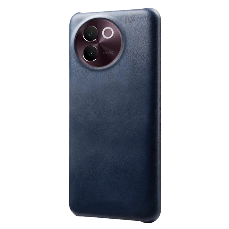 For vivo V30e 5G Case Leather Coated PC Protective Phone Cover Calf Texture