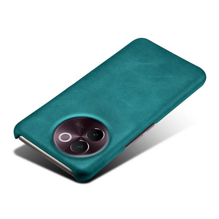 For vivo V30e 5G Case Leather Coated PC Protective Phone Cover Calf Texture
