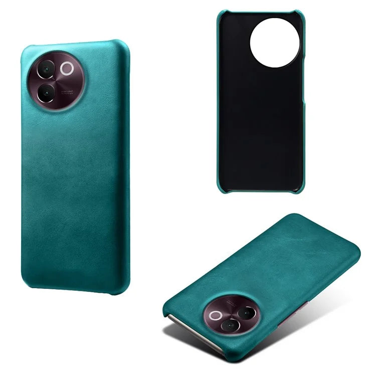 For vivo V30e 5G Case Leather Coated PC Protective Phone Cover Calf Texture