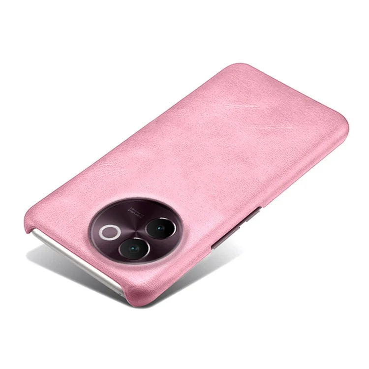 For vivo V30e 5G Case Leather Coated PC Protective Phone Cover Calf Texture