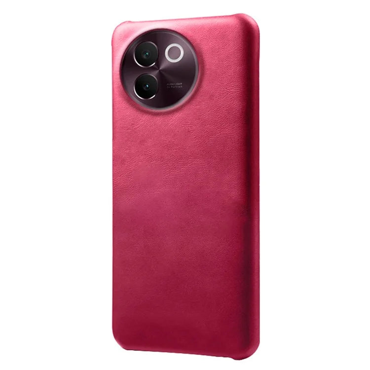 For vivo V30e 5G Case Leather Coated PC Protective Phone Cover Calf Texture