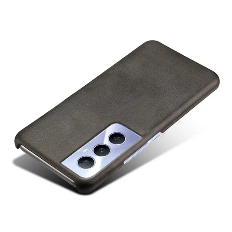 For Realme C65 4G Cases Anti-Drop Leather + PC Phone Cover Calf Texture