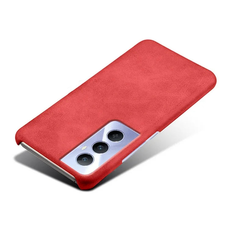 For Realme C65 4G Cases Anti-Drop Leather + PC Phone Cover Calf Texture