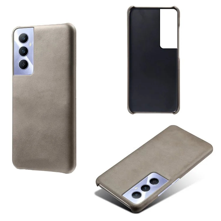 For Realme C65 4G Cases Anti-Drop Leather + PC Phone Cover Calf Texture