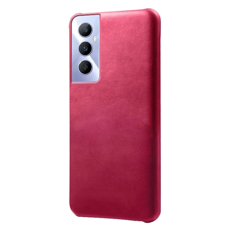 For Realme C65 4G Cases Anti-Drop Leather + PC Phone Cover Calf Texture