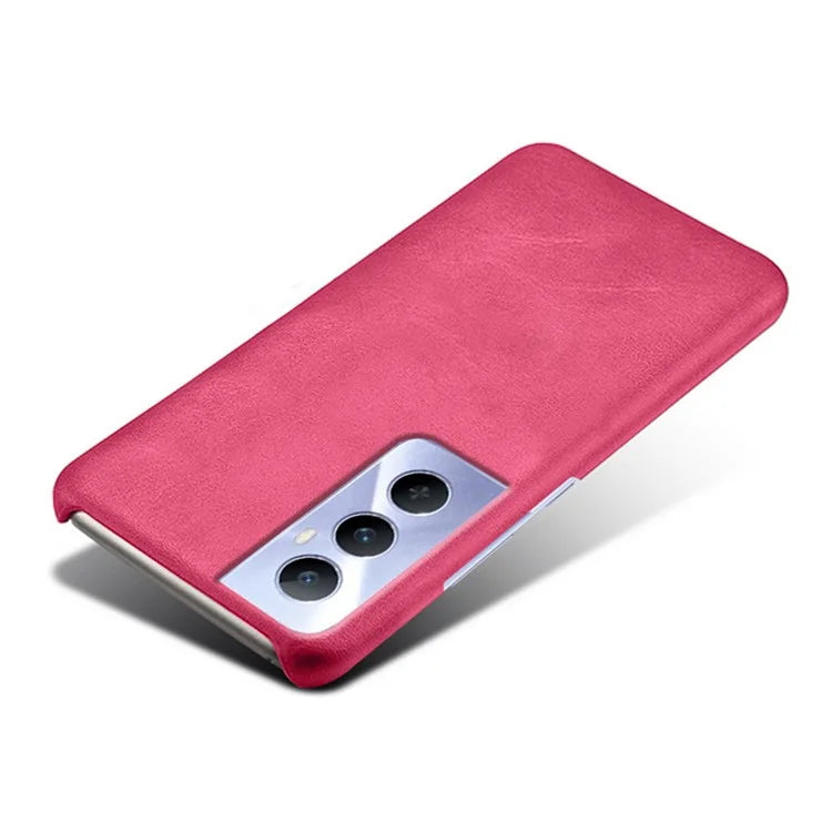 For Realme C65 4G Cases Anti-Drop Leather + PC Phone Cover Calf Texture