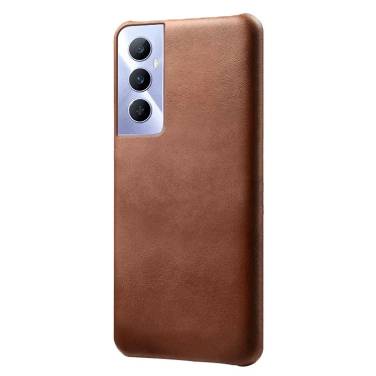 For Realme C65 4G Cases Anti-Drop Leather + PC Phone Cover Calf Texture