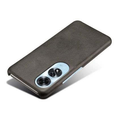 For Oppo A60 4G Shockproof Case Calf Texture Leather + PC Cell Phone Cover
