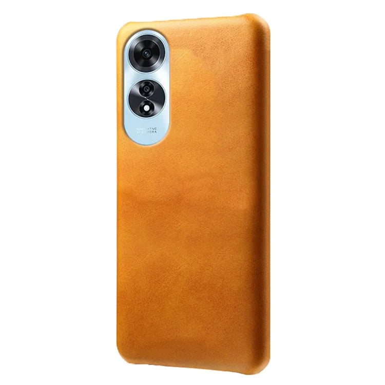 For Oppo A60 4G Shockproof Case Calf Texture Leather + PC Cell Phone Cover