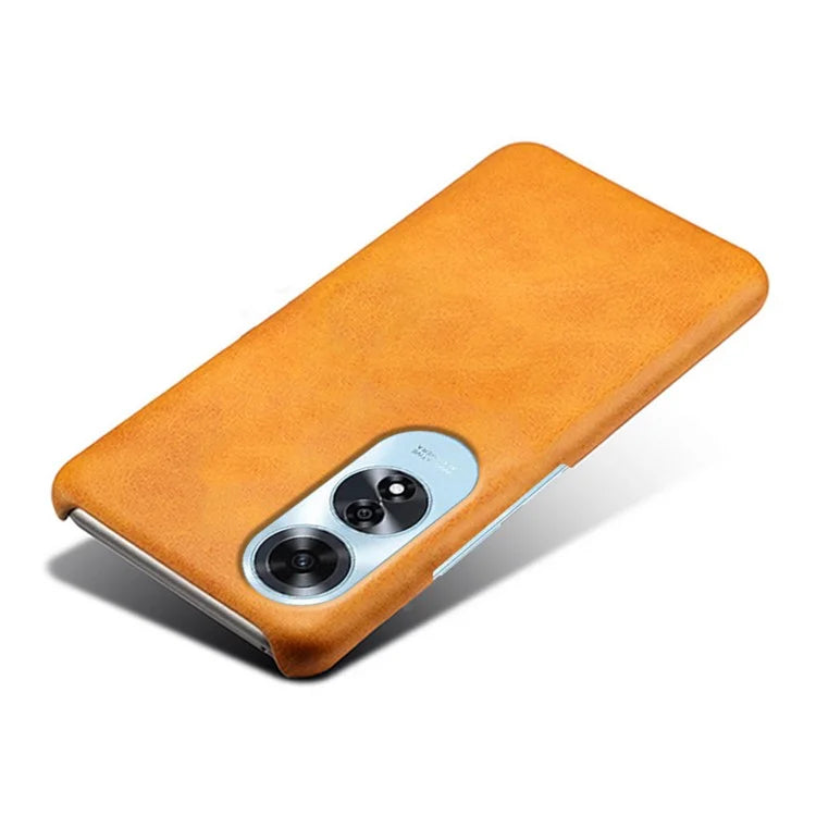 For Oppo A60 4G Shockproof Case Calf Texture Leather + PC Cell Phone Cover