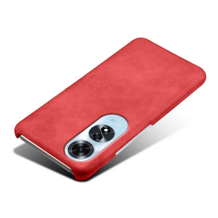 For Oppo A60 4G Shockproof Case Calf Texture Leather + PC Cell Phone Cover