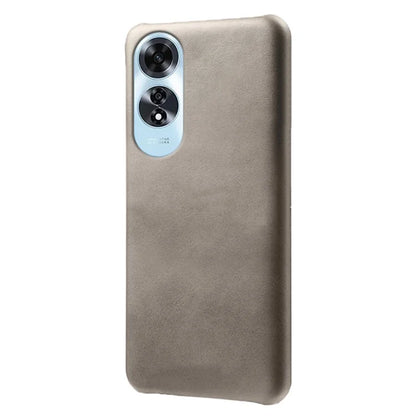 For Oppo A60 4G Shockproof Case Calf Texture Leather + PC Cell Phone Cover