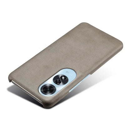 For Oppo A60 4G Shockproof Case Calf Texture Leather + PC Cell Phone Cover