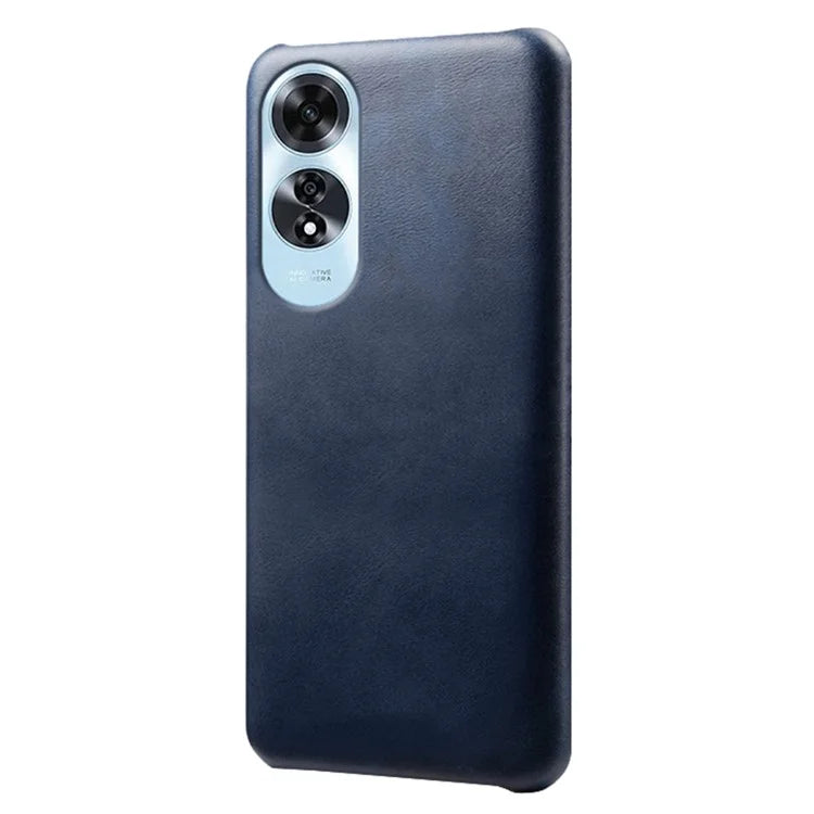 For Oppo A60 4G Shockproof Case Calf Texture Leather + PC Cell Phone Cover