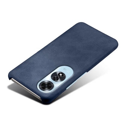 For Oppo A60 4G Shockproof Case Calf Texture Leather + PC Cell Phone Cover