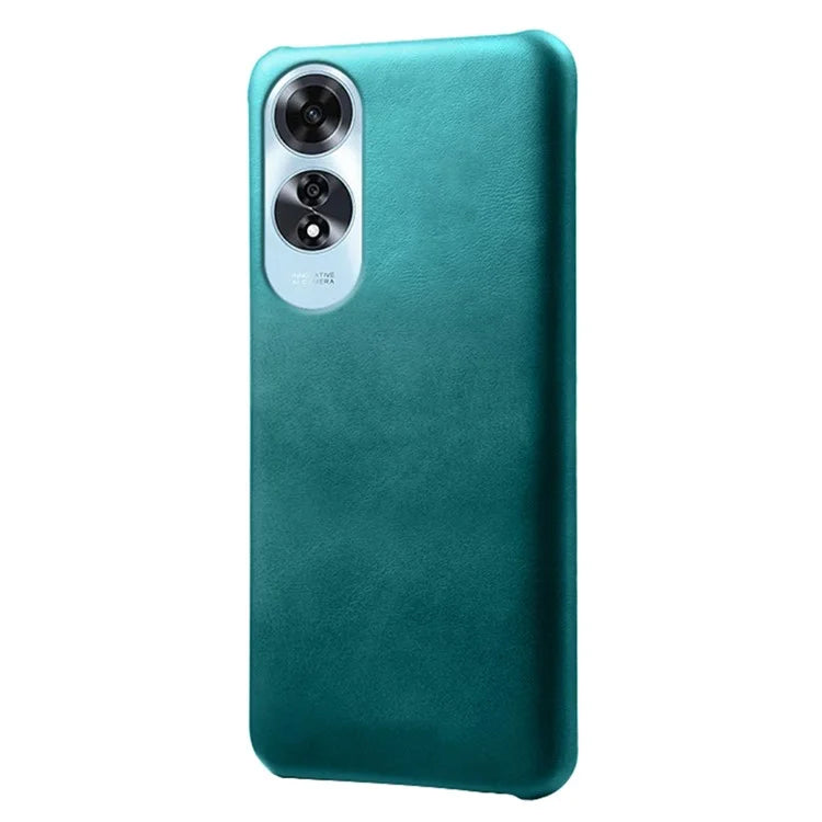 For Oppo A60 4G Shockproof Case Calf Texture Leather + PC Cell Phone Cover