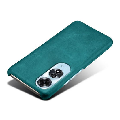 For Oppo A60 4G Shockproof Case Calf Texture Leather + PC Cell Phone Cover