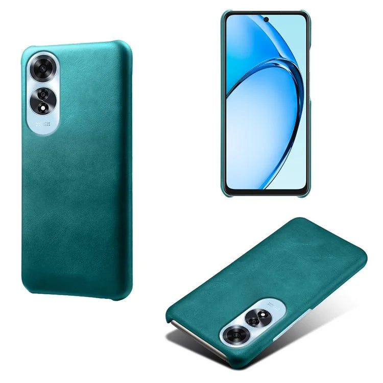 For Oppo A60 4G Shockproof Case Calf Texture Leather + PC Cell Phone Cover