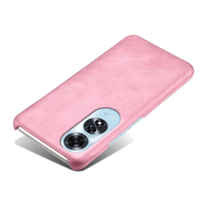 For Oppo A60 4G Shockproof Case Calf Texture Leather + PC Cell Phone Cover