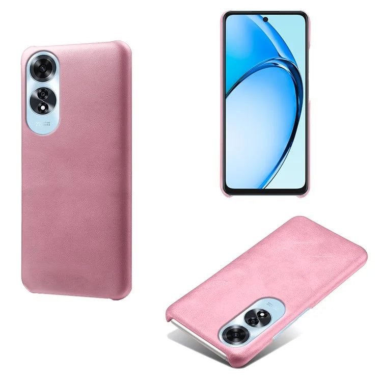For Oppo A60 4G Shockproof Case Calf Texture Leather + PC Cell Phone Cover