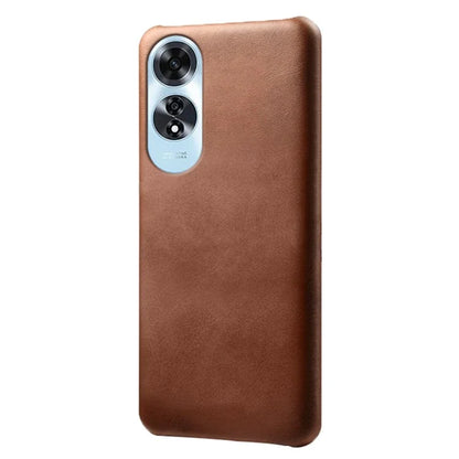 For Oppo A60 4G Shockproof Case Calf Texture Leather + PC Cell Phone Cover