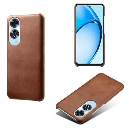 For Oppo A60 4G Shockproof Case Calf Texture Leather + PC Cell Phone Cover
