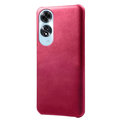 For Oppo A60 4G Shockproof Case Calf Texture Leather + PC Cell Phone Cover
