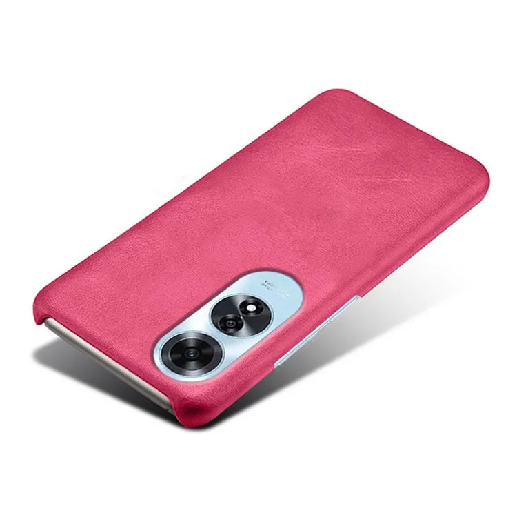For Oppo A60 4G Shockproof Case Calf Texture Leather + PC Cell Phone Cover