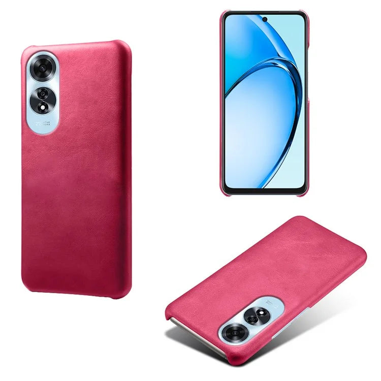 For Oppo A60 4G Shockproof Case Calf Texture Leather + PC Cell Phone Cover