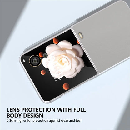 For Honor Magic V Flip 5G Case Clear Matte Edge PU Leather+PC Folding Phone Cover
