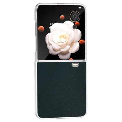 For Honor Magic V Flip 5G Case Clear Matte Edge PU Leather+PC Folding Phone Cover