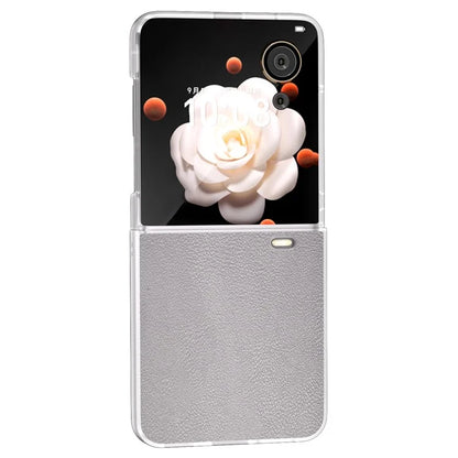 For Honor Magic V Flip 5G Case Clear Matte Edge PU Leather+PC Folding Phone Cover