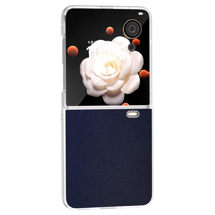 For Honor Magic V Flip 5G Case Clear Matte Edge PU Leather+PC Folding Phone Cover